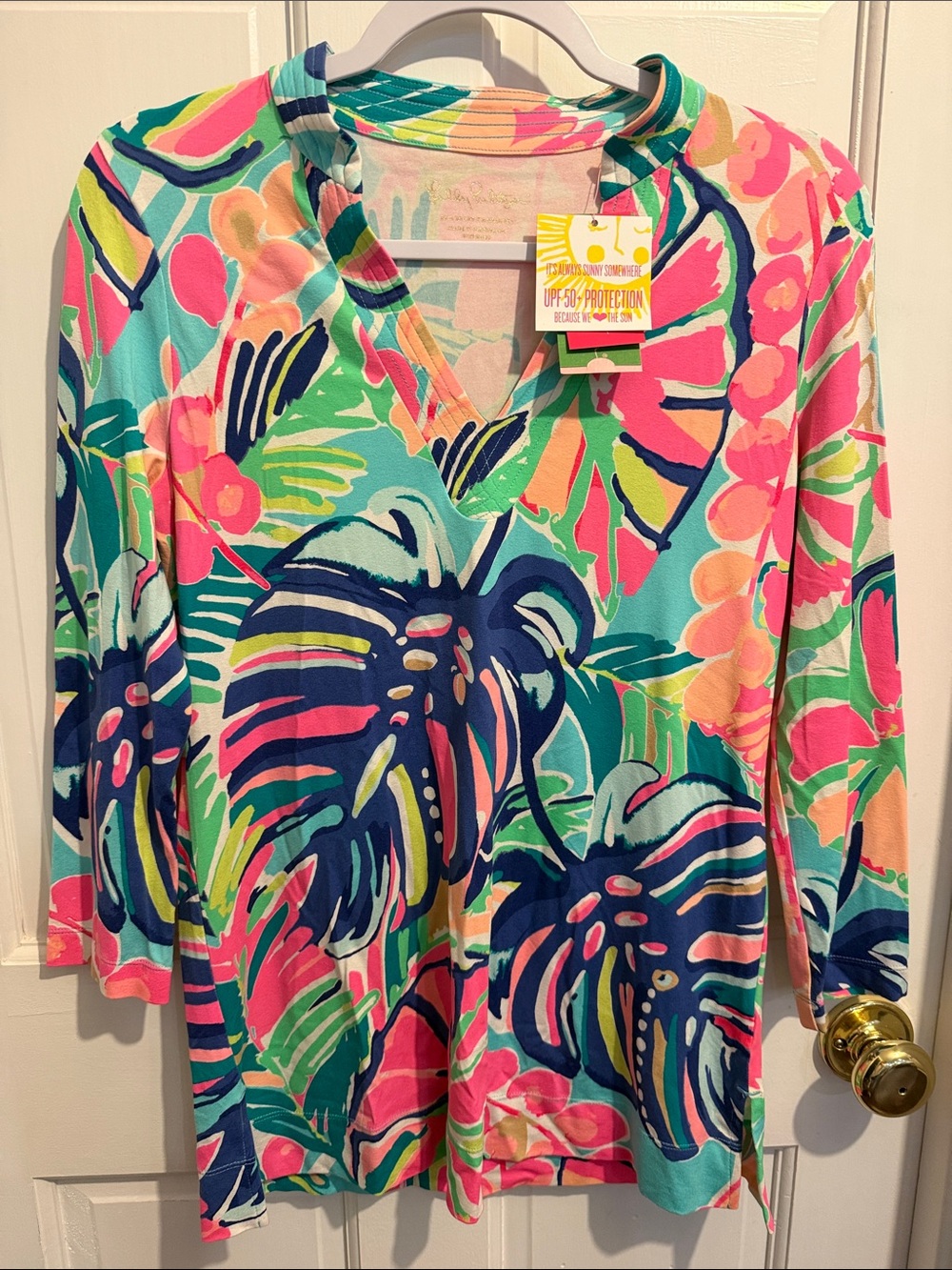 Lilly Pulitzer UPF 50 Vero Tunic Exotic Garden Size XS NWT